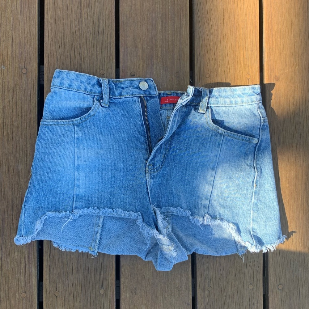 High Rise Denim Short